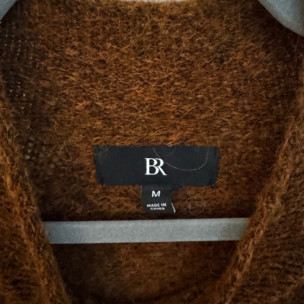 Banana Republic Burnt Orange Rollneck Sweater with Ribbed Detailing - Picture 4 of 4
